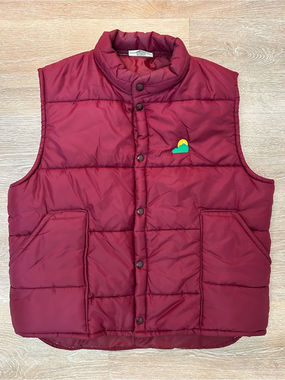 VTG Retro Puffer Vest Men's Large King Louie Red ProFit Snap USA Vintage Outdoor